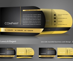 Elipse business cards design vector material 05