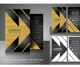 Elipse business cards design vector material 06