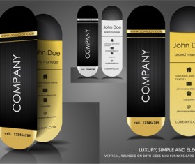 Elipse business cards design vector material 07