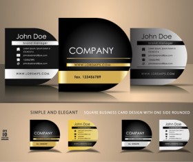 Elipse business cards design vector material 10