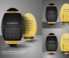 Elipse business cards design vector material 14