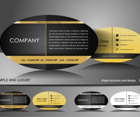 Elipse business cards design vector material 15