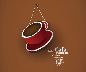 Exquisite cafe vector background