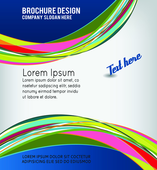 Flyer and cover brochure abstract styles vector 11
