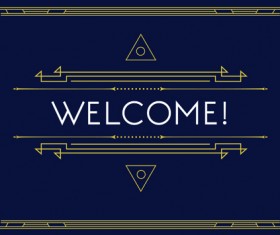 Golden frame with Invitation cards vector 02