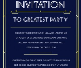 Golden frame with Invitation cards vector 03