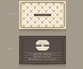 Gray business card template vector