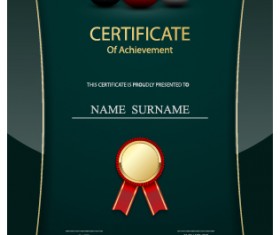 Honor certificate creative design vector 05