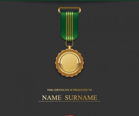 Honor certificate creative design vector 06