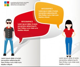 Infographic elements with businessman vector template 05