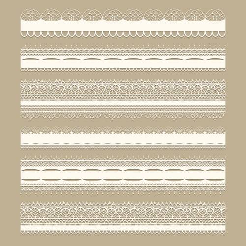 Lace borders ornate vector material