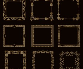 Luxury classical frames 01 vector material