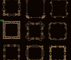 Luxury classical frames 02 vector material
