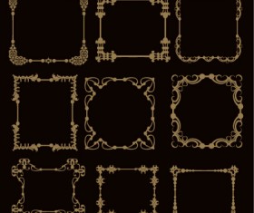 Luxury classical frames 03 vector material