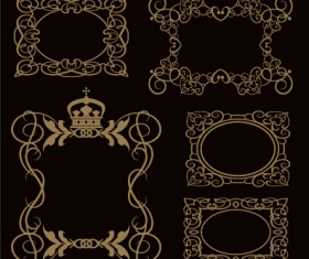 Luxury classical frames 04 vector material