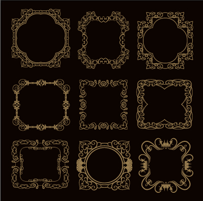Luxury classical frames 07 vector material