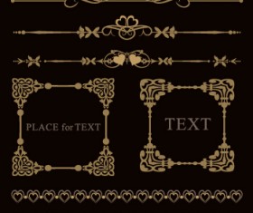 Luxury ornaments borders with frame vector 01