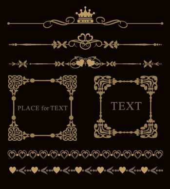 Luxury ornaments borders with frame vector 01