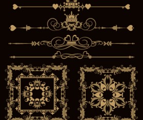Luxury ornaments borders with frame vector 02
