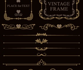 Luxury ornaments borders with frame vector 05
