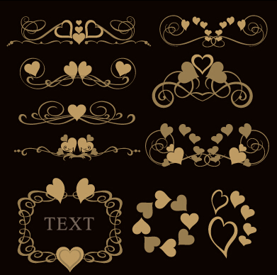 Luxury ornaments borders with frame vector 06