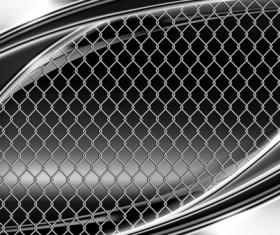 Metal fence with abstract background vector