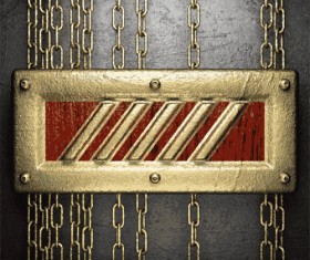 Metal frame and iron chain background 01