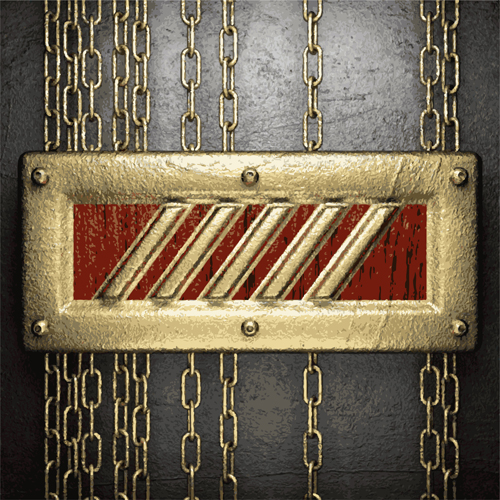 Metal frame and iron chain background 01