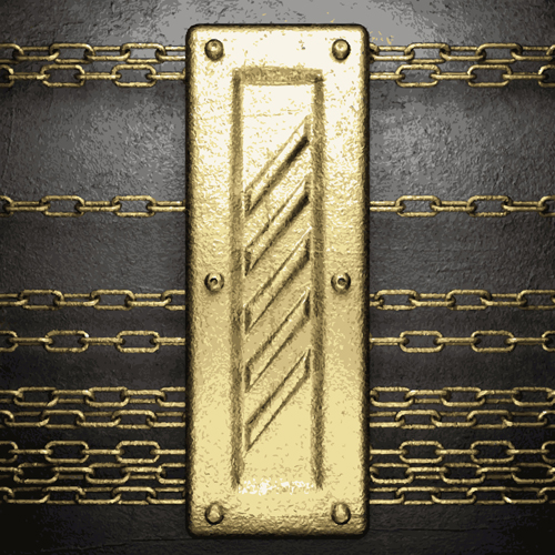 Metal frame and iron chain background 02