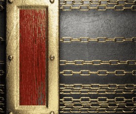 Metal frame and iron chain background 03