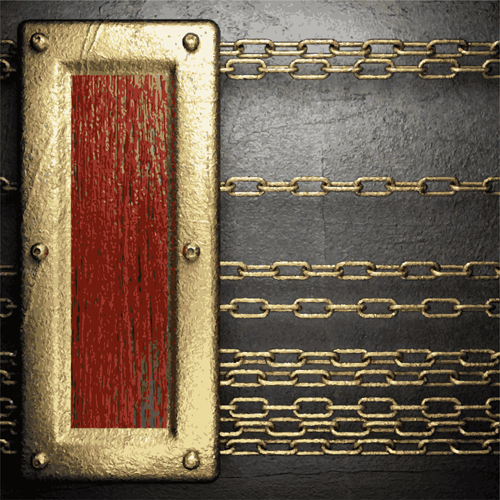 Metal frame and iron chain background 03