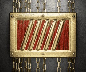Metal frame and iron chain background 04