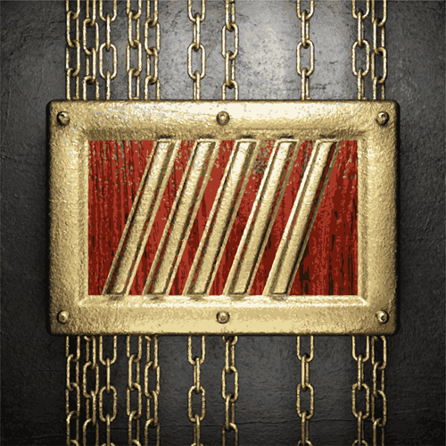 Metal frame and iron chain background 04