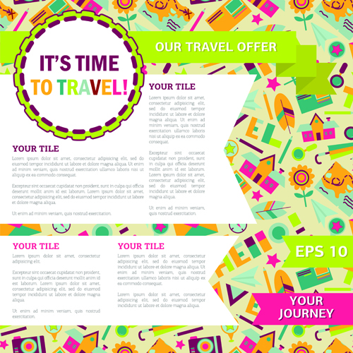 News page layout design vector 01
