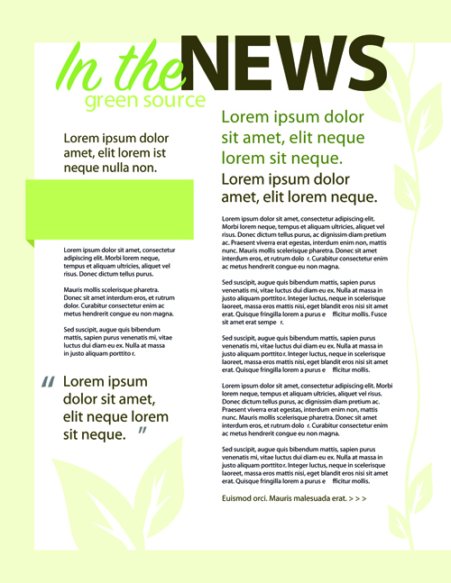 News page layout design vector 02