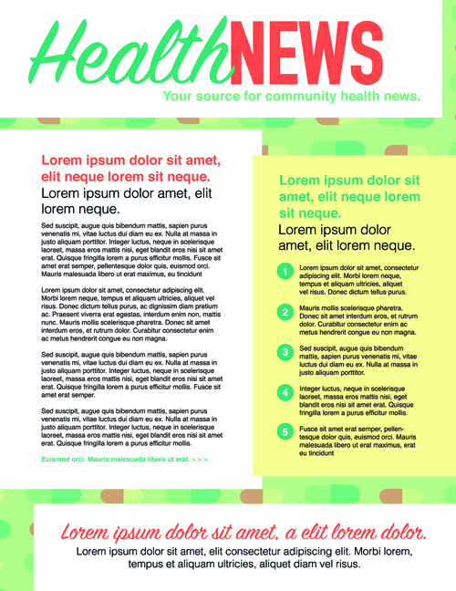 News page layout design vector 03