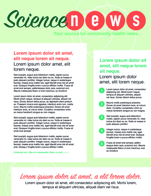 News page layout design vector 04