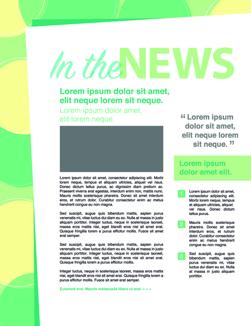News page layout design vector 07