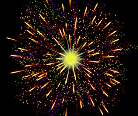 Night fireworks elements vector background 02