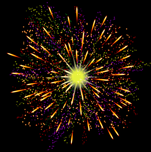Night fireworks elements vector background 02