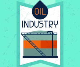 Oil industry elements with grunge background 01