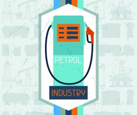 Oil industry elements with grunge background 02