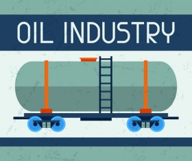 Oil industry elements with grunge background 04