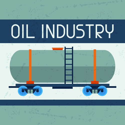 Oil industry elements with grunge background 04