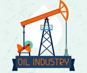 Oil industry elements with grunge background 05