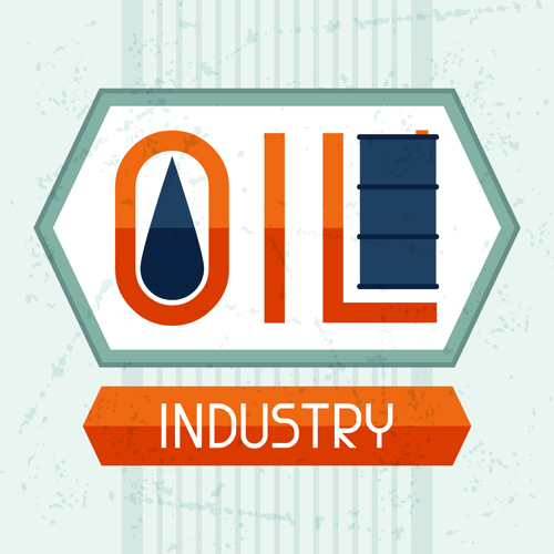 Oil industry elements with grunge background 06