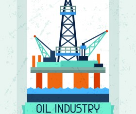 Oil industry elements with grunge background 08
