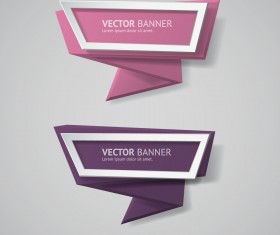 Origami business banners design 01