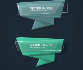 Origami business banners design 02