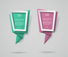Origami business banners design 03